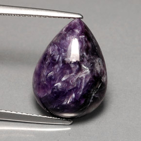 Charoïte Violet naturelle En forme de poire, 5.19 ct, Opaque
