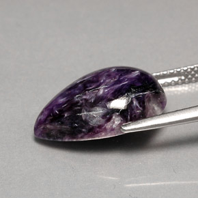 Charoïte Violet naturelle En forme de poire, 5.19 ct, Opaque