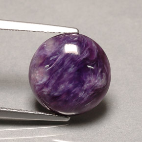Charoïte Violet naturelle Coupe roude, 5.41 ct, Opaque