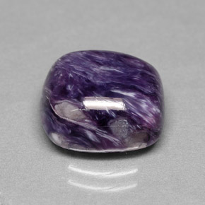 Charoïte violet naturelle coupe coussin, 6,76 ct, opaque