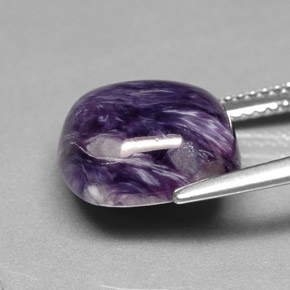 Charoïte violet naturelle coupe coussin, 6,76 ct, opaque