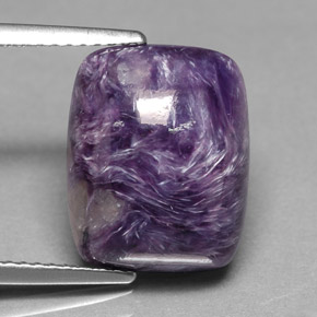 Charoïte violet naturelle coupe coussin, 6,49 ct, opaque