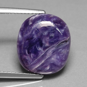 Charoïte Violet naturelle Coupe ovale, 5.33 ct, Opaque