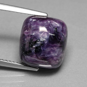 Charoïte Violet naturelle Coupe coussin, 7.25 ct, Opaque