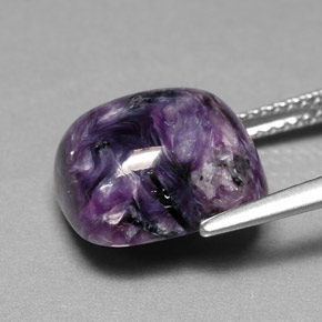 Charoïte Violet naturelle Coupe coussin, 7.25 ct, Opaque