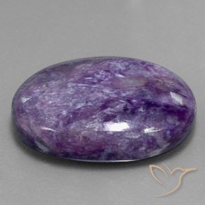 Charoïte Violet profond moyen naturelle ovale, 32.82 ct, Opaque