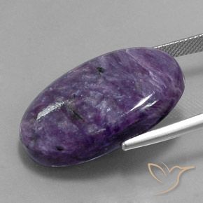 Charoïte Violet foncé naturelle Coupe ovale, 31.70 ct, Opaque