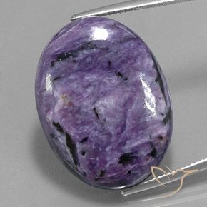 Charoïte violet naturelle coupe ovale, 34,07 ct, opaque
