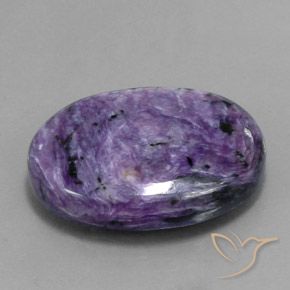 Charoïte violet naturelle coupe ovale, 34,07 ct, opaque