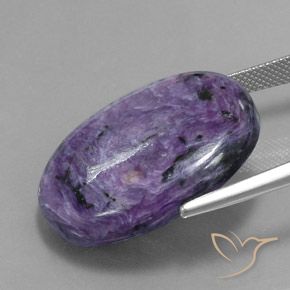 Charoïte violet naturelle coupe ovale, 34,07 ct, opaque