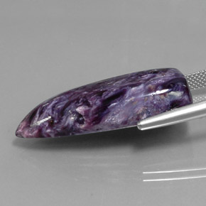 Charoïte violet naturelle forme fantaisie, 27,21 ct, opaque