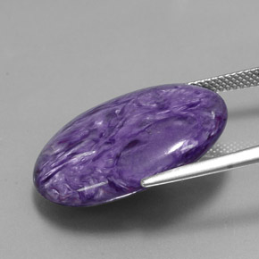 Charoïte violet naturelle coupe ovale, 26,05 ct, opaque