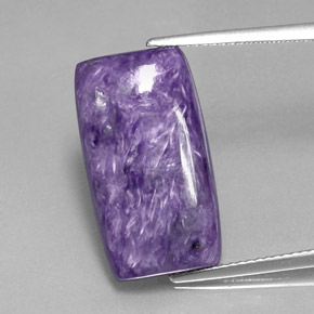 Charoïte Violet naturelle Baquette, 13.90 ct, Opaque