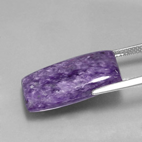 Charoïte Violet naturelle Baquette, 13.90 ct, Opaque