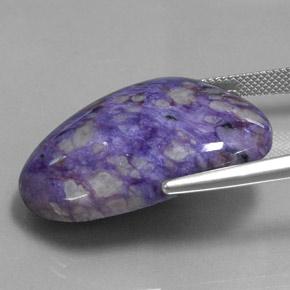 Charoïte violet naturelle forme fantaisie, 38,79 ct, opaque