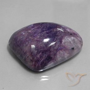 Charoïte Violet profond moyen naturelle Fantaisie, 91.73 ct, Opaque