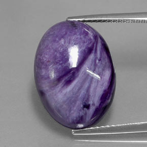Charoïte violet naturelle coupe ovale, 12,03 ct, opaque