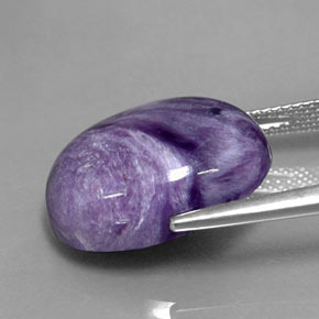 Charoïte violet naturelle coupe ovale, 12,03 ct, opaque