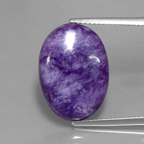 Charoïte violet naturelle coupe ovale, 7,41 ct, opaque