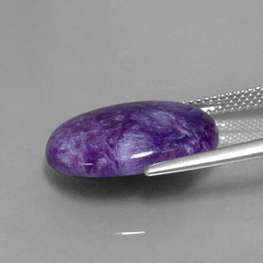 Charoïte violet naturelle coupe ovale, 7,41 ct, opaque