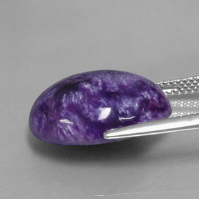 Charoïte violet naturelle coupe ovale, 10,76 ct, opaque