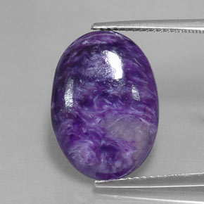 Charoïte violet naturelle coupe ovale, 8,41 ct, opaque