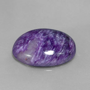 Charoïte violet naturelle coupe ovale, 8,41 ct, opaque