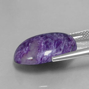 Charoïte violet naturelle coupe ovale, 8,41 ct, opaque