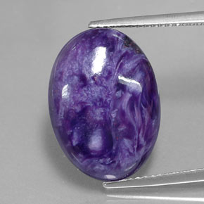 Charoïte violet naturelle coupe ovale, 9,60 ct, opaque