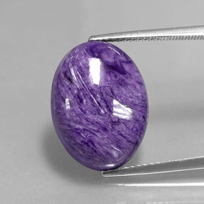 Charoïte violet naturelle coupe ovale, 11,80 ct, opaque