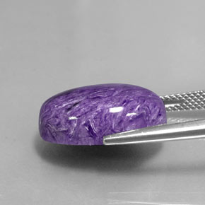 Charoïte violet naturelle coupe ovale, 11,80 ct, opaque