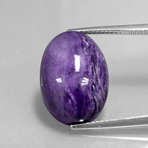 Charoïte violet naturelle coupe ovale, 12,83 ct, opaque