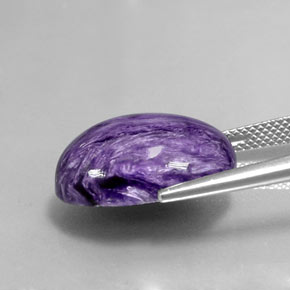 Charoïte violet naturelle coupe ovale, 12,83 ct, opaque