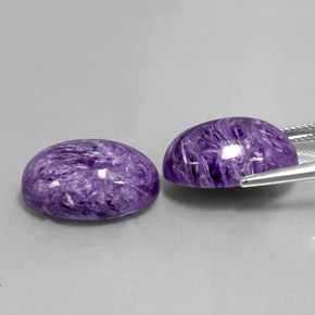 Achetez naturel ct violet charoïte gems, coupe ovale, en provenance russie chez gemselect. en stock, livraison internationale!