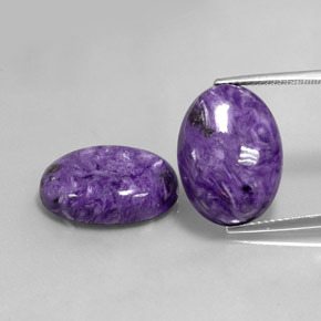 Achetez naturel ct violet charoïte gems, coupe ovale, en provenance russie chez gemselect. en stock, livraison internationale!