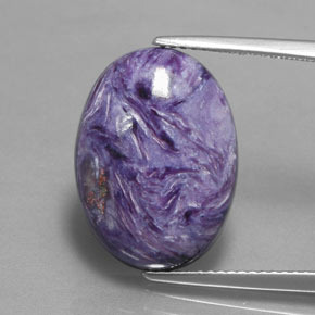 Charoïte Violet naturelle Coupe ovale, 9.32 ct, Opaque