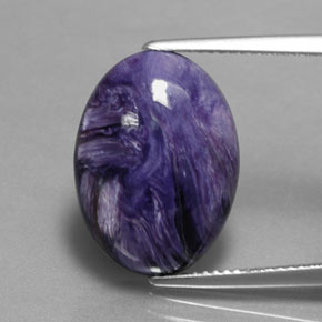 Charoïte violet naturelle coupe ovale, 9,17 ct, opaque