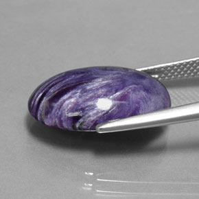 Charoïte violet naturelle coupe ovale, 9,17 ct, opaque