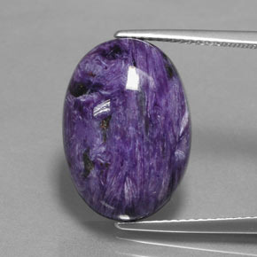 Charoïte violet naturelle coupe ovale, 11,27 ct, opaque