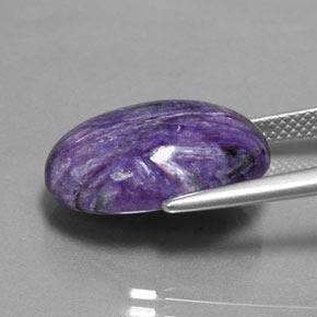 Charoïte violet naturelle coupe ovale, 11,27 ct, opaque