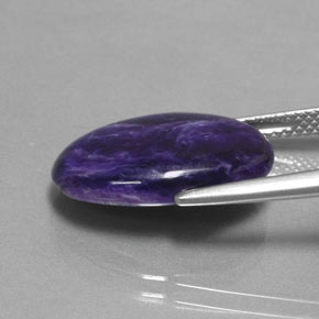 Charoïte violet naturelle coupe ovale, 7,75 ct, opaque