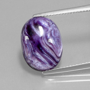 Charoïte Violet naturelle Coupe ovale, 5.22 ct, Opaque
