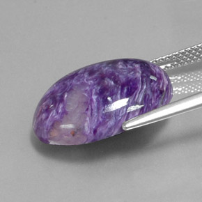 Charoïte violet naturelle coupe ovale, 8,41 ct, opaque