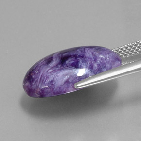 Charoïte violet naturelle coupe ovale, 9,57 ct, opaque