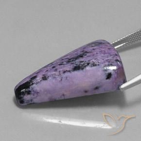 Charoïte Violet moyen naturelle Trillion, 36.35 ct, Opaque