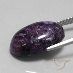 Charoïte Violet moyen-foncé naturelle ovale, 35.08 ct, Opaque