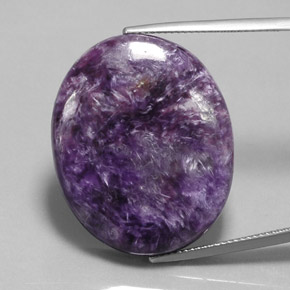 Charoïte Violet moyen-foncé naturelle Coupe ovale, 36.50 ct, Opaque