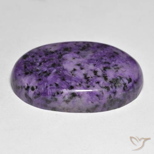 Charoïte Violet foncé naturelle ovale, 37.63 ct, Opaque