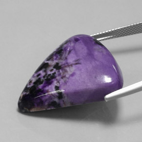 Charoïte violet naturelle forme fantaisie, 38,09 ct, opaque