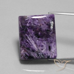 40.10ct Naturel Violet moyen-foncé Charoïte, Baquette, Opaque